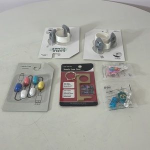 Pack of 6 cable clamps & clips